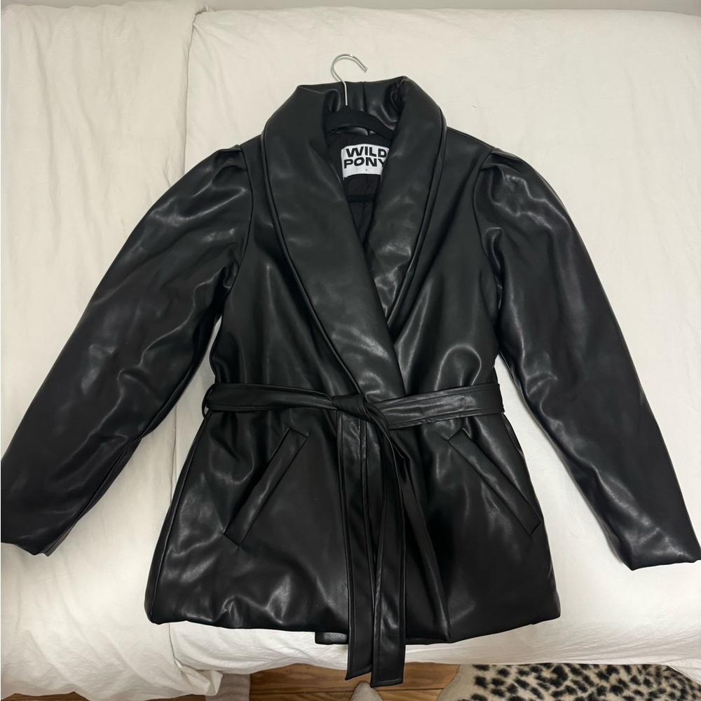 Wild Pony Leather Wrap Jacket